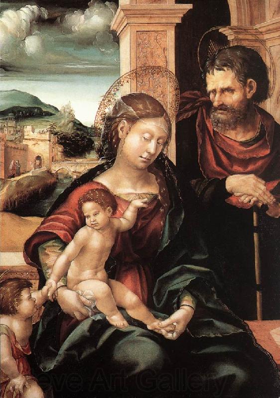BURGKMAIR, Hans Holy Family with the Child St John ds France oil painting art